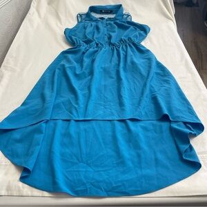 Against Nudity High-Low Dress Sleeveless Sheer Mesh Elasticized Women’s Large